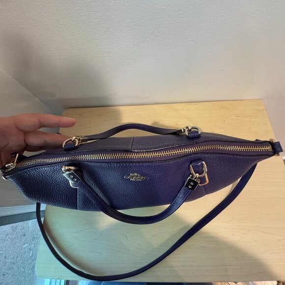 Coach Kelsey Pebbled Leather Satchel | Purple Violet | Crossbody Option 💜 - Picture 8 of 15